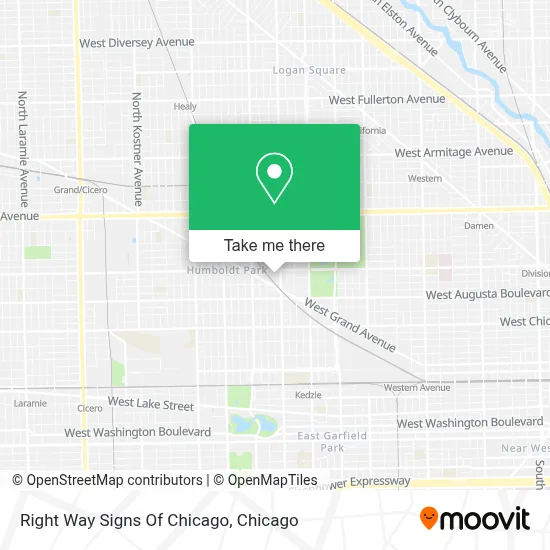 Right Way Signs Of Chicago map