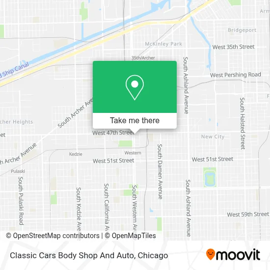 Classic Cars Body Shop And Auto map