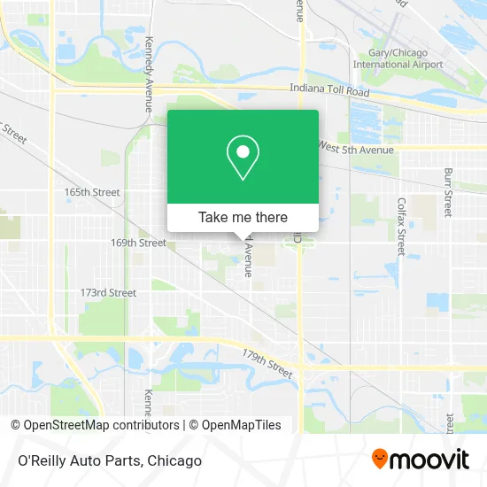 O'Reilly Auto Parts map