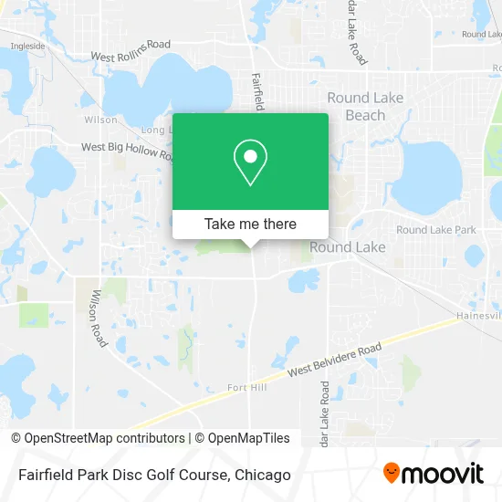 Fairfield Park Disc Golf Course map