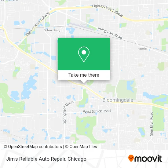 Jim's Reliable Auto Repair map
