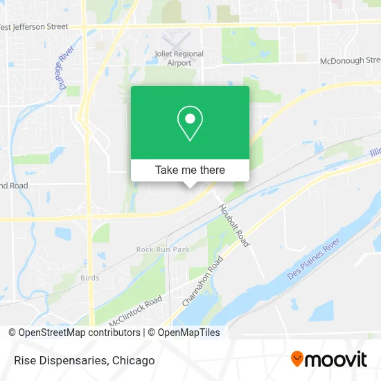 Rise Dispensaries map
