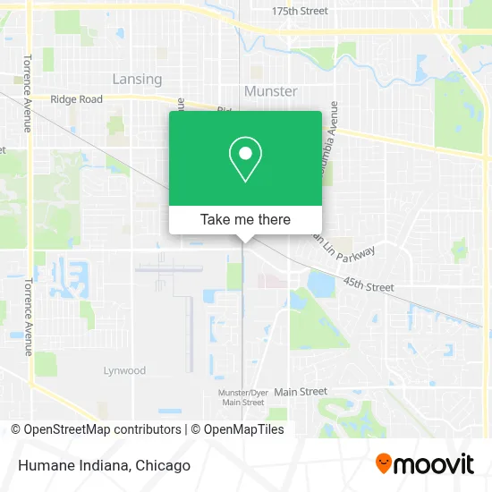Humane Indiana map