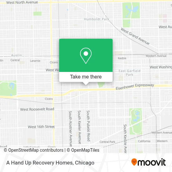 A Hand Up Recovery Homes map