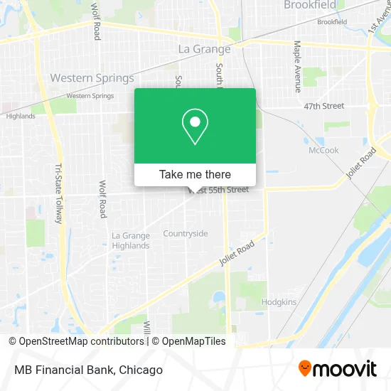 MB Financial Bank map