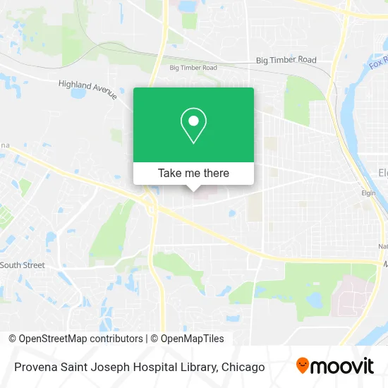 Provena Saint Joseph Hospital Library map