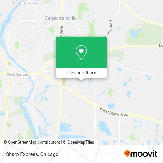 Sharp Express map