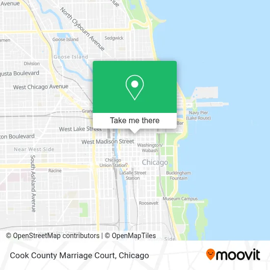 Cook County Marriage Court map