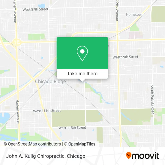 John A. Kulig Chiropractic map