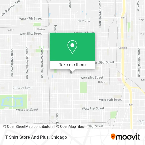 T Shirt Store And Plus map