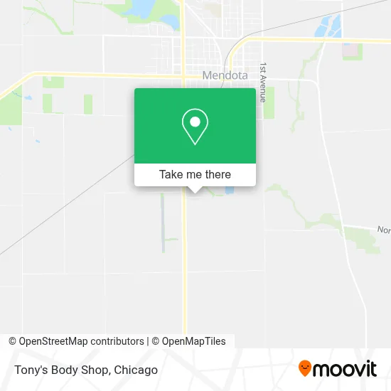 Tony's Body Shop map