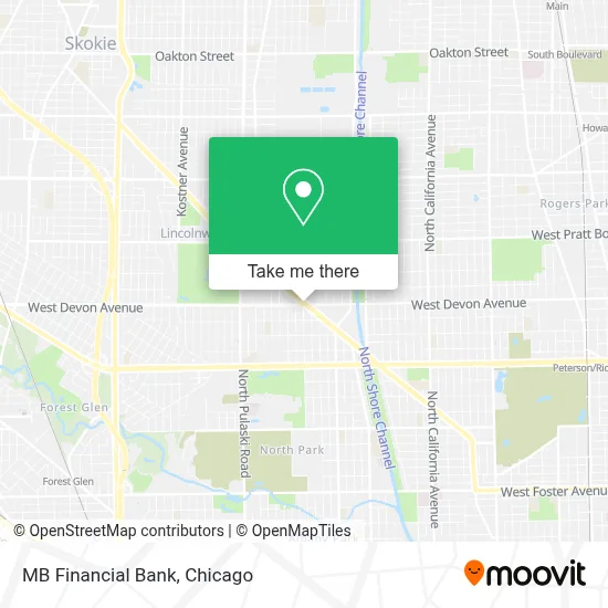 MB Financial Bank map