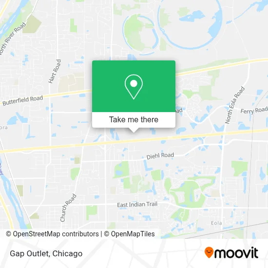 Gap Outlet map