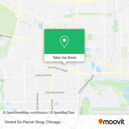 Vinted Go Parcel Shop map