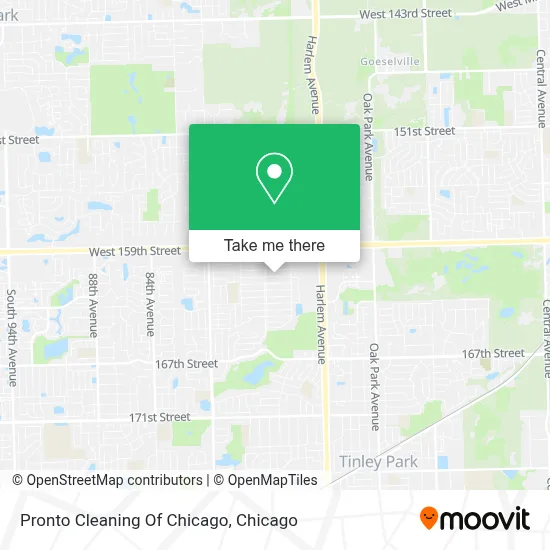 Pronto Cleaning Of Chicago map