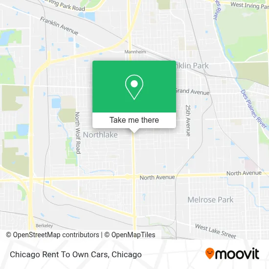 Chicago Rent To Own Cars map