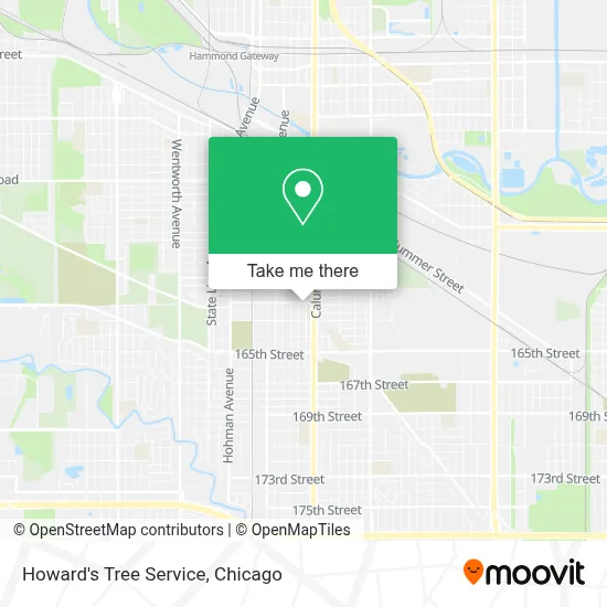 Howard's Tree Service map