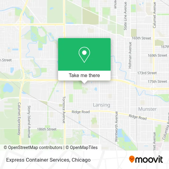 Express Container Services map