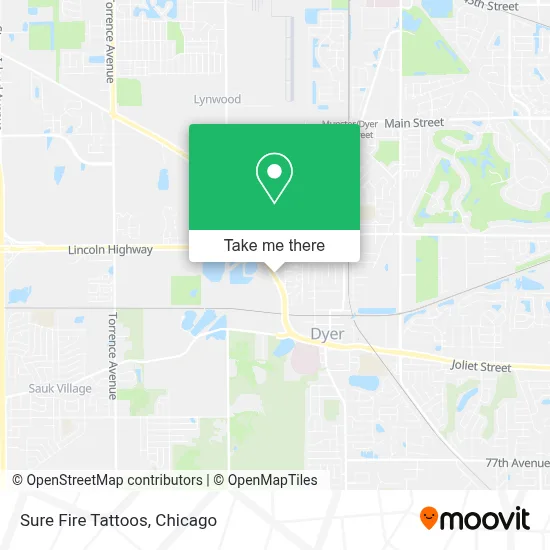 Sure Fire Tattoos map