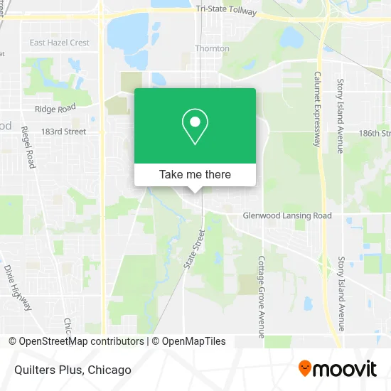 Quilters Plus map