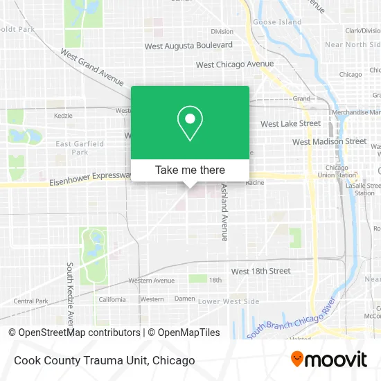 Cook County Trauma Unit map