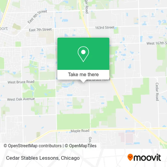 Cedar Stables Lessons map