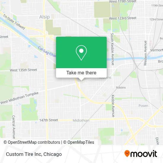 Custom Tire Inc map