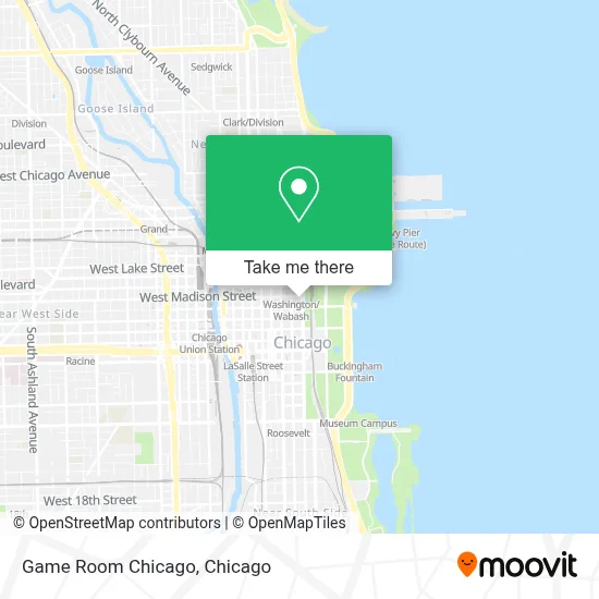 Game Room Chicago map
