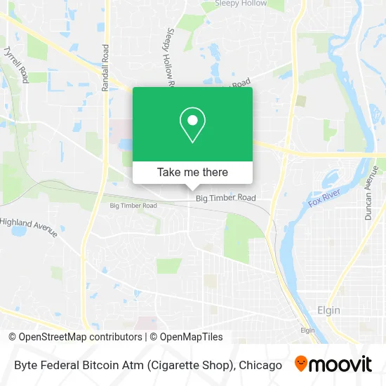 Byte Federal Bitcoin Atm (Cigarette Shop) map