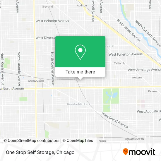 One Stop Self Storage map