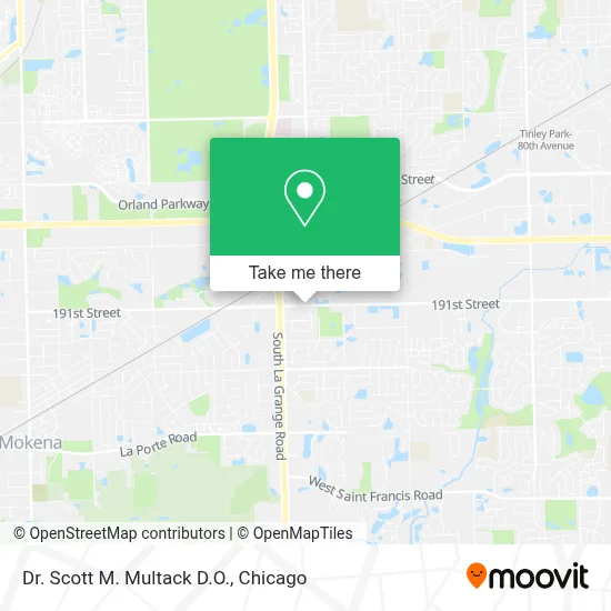 Dr. Scott M. Multack D.O. map