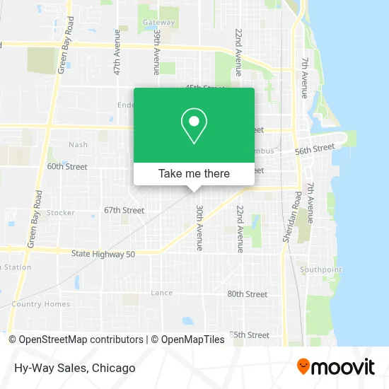 Hy-Way Sales map