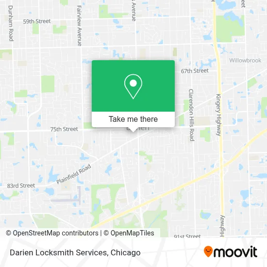 Darien Locksmith Services map
