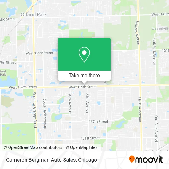 Cameron Bergman Auto Sales map