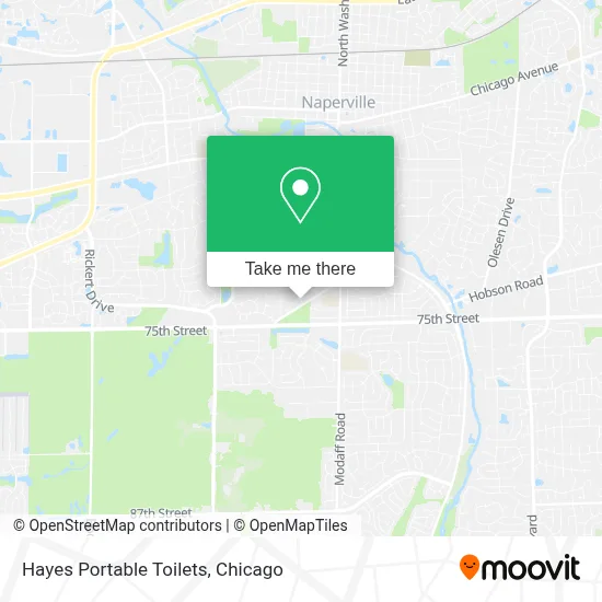 Hayes Portable Toilets map