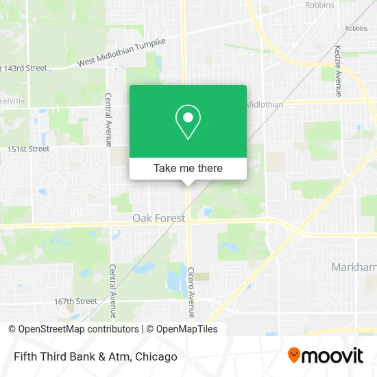 Fifth Third Bank & Atm map