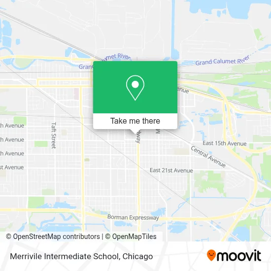 Merrivile Intermediate School map