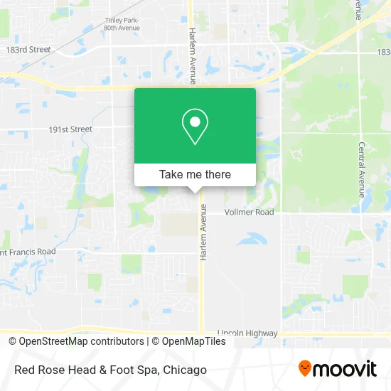 Red Rose Head & Foot Spa map