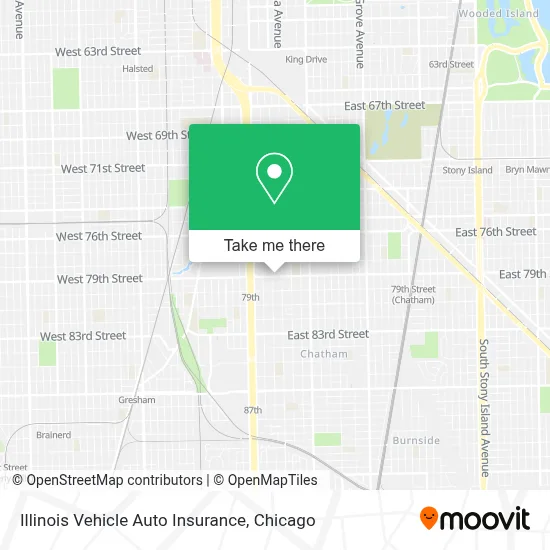 Illinois Vehicle Auto Insurance map
