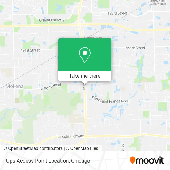 Ups Access Point Location map