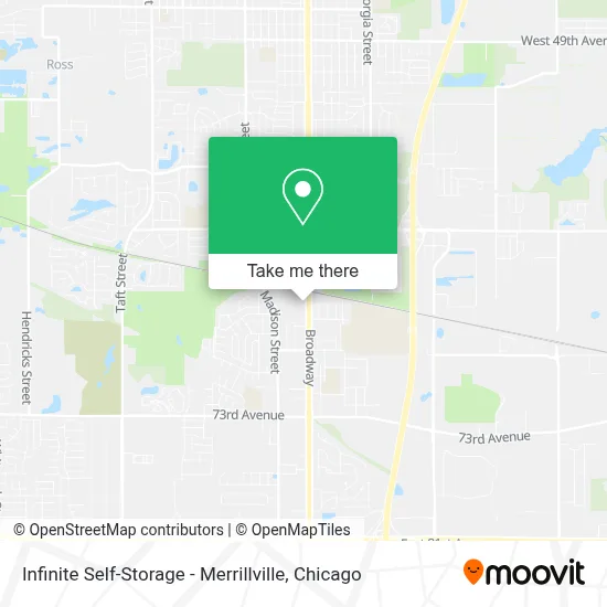 Infinite Self-Storage - Merrillville map