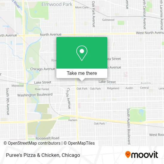 Puree's Pizza & Chicken map