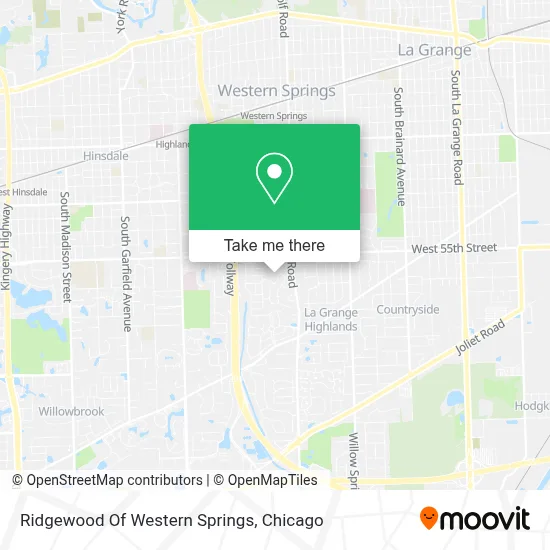 Ridgewood Of Western Springs map