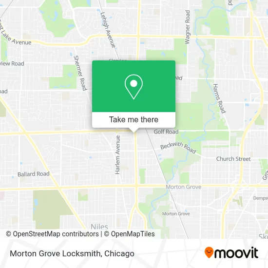 Morton Grove Locksmith map
