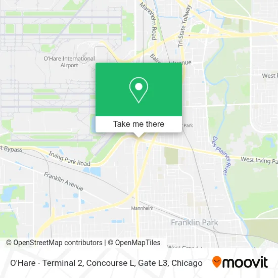 O'Hare - Terminal 2, Concourse L, Gate L3 map