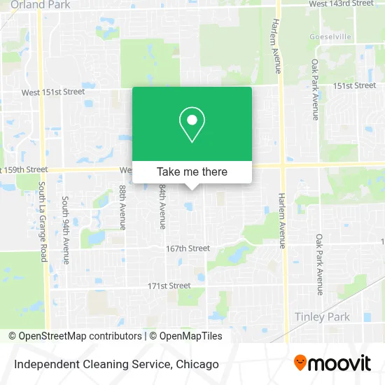 Independent Cleaning Service map