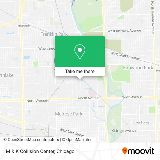 M & K Collision Center map