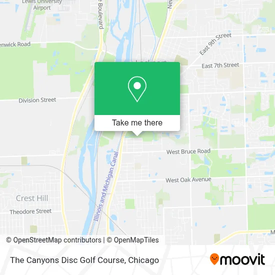 The Canyons Disc Golf Course map