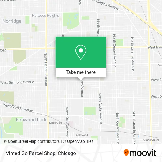 Vinted Go Parcel Shop map