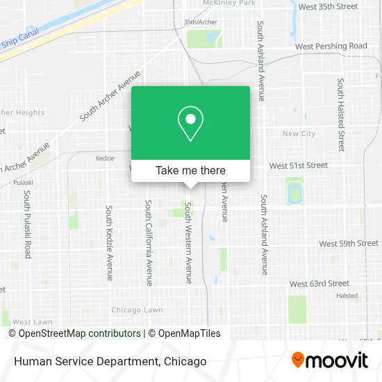 Human Service Department map